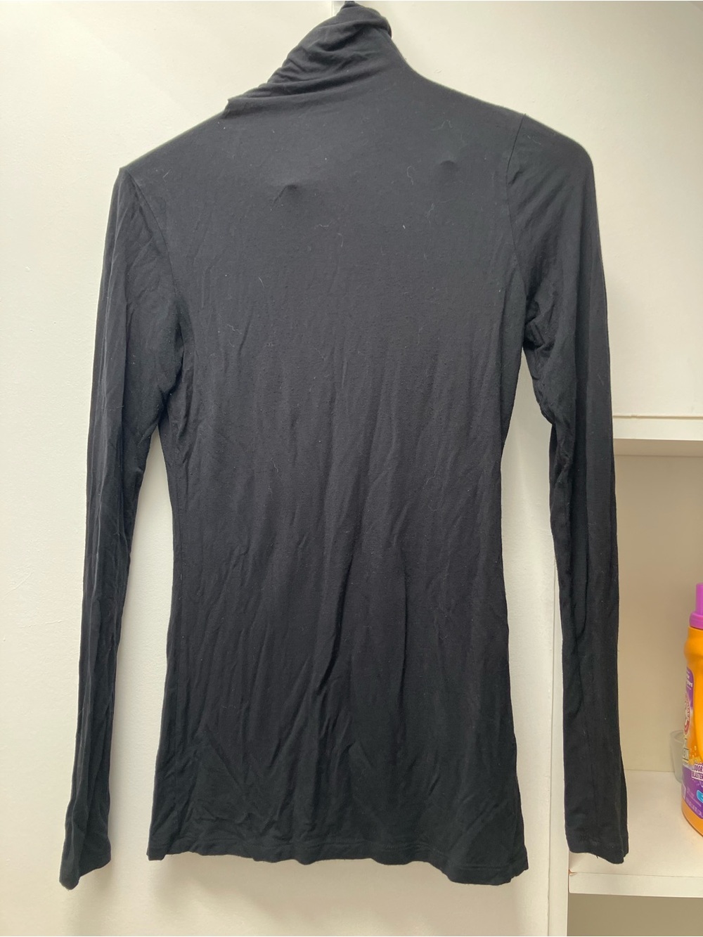 Halogen Black Long-Sleeve Turtleneck Top